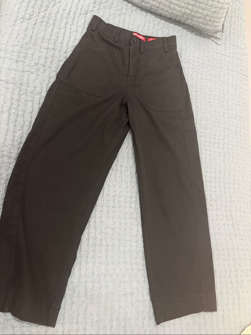 SPANX Supersmooth Stretch Twill High-Rise Wide-Leg Utility Barrel Pants